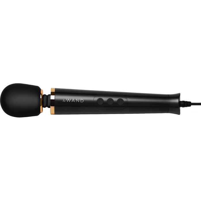 Черный проводной вибратор Le Wand Petite Vibrating Massager - 25 см. Фотография 4.