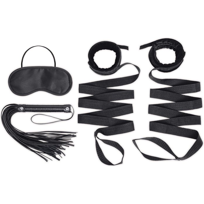 Эротический набор 4PC Bondage Bed Strap Flogger Kit