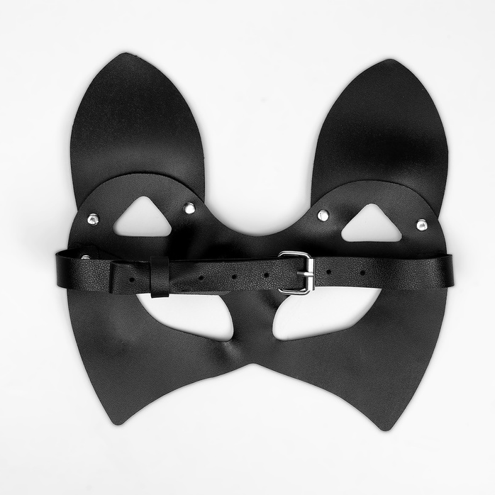 Черная маска «Кошка» с ушками - Страна Карнавалия. Фотография 3.