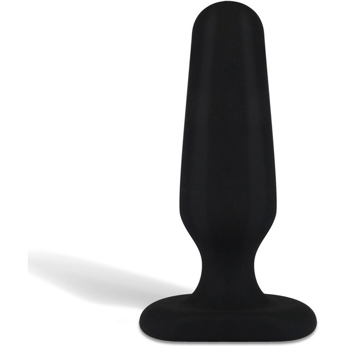 Черный анальный плаг из силикона Seamless Silicone Butt Plug - 7,5 см