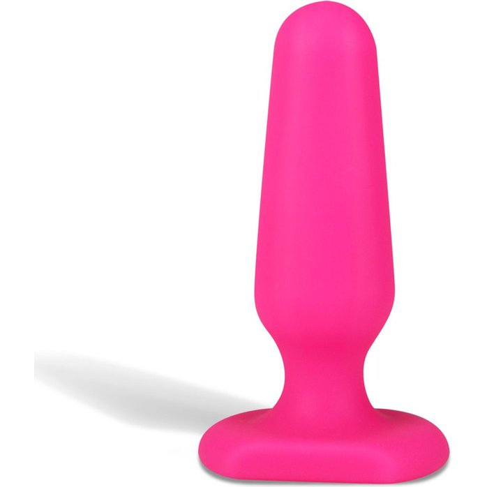 Розовый анальный плаг из силикона Seamless Silicone Butt Plug - 7,5 см