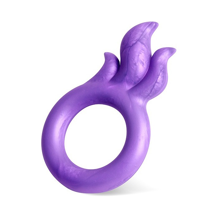 Фиолетовое эрекционное кольцо с язычками пламени - SEXY FRIEND СЕКСУАЛЬНАЯ ИГРА