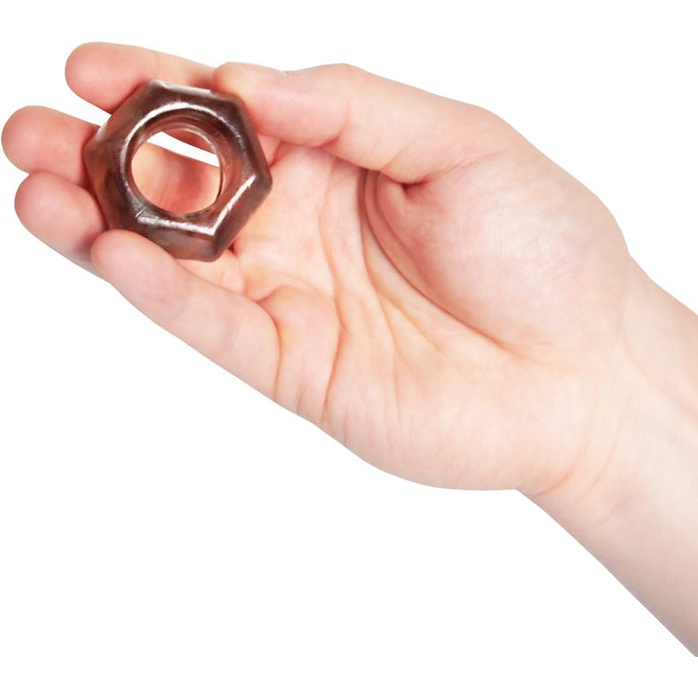 Дымчатое эрекционное кольцо в форме гайки - SEX EXPERT. Фотография 2.