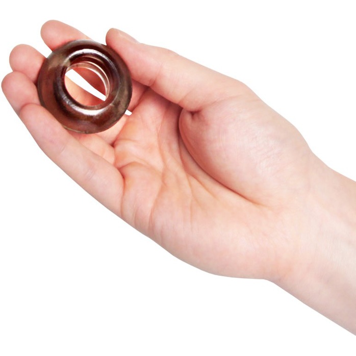 Дымчатое круглое эрекционное кольцо-пончик - SEX EXPERT. Фотография 2.