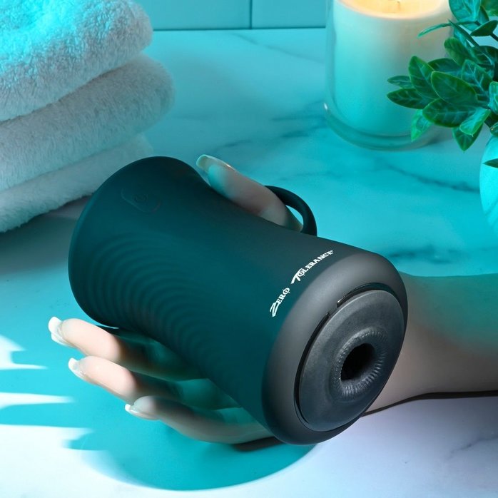 Черный вибромастурбатор с гироскопом Gyro Stroke. Фотография 6.