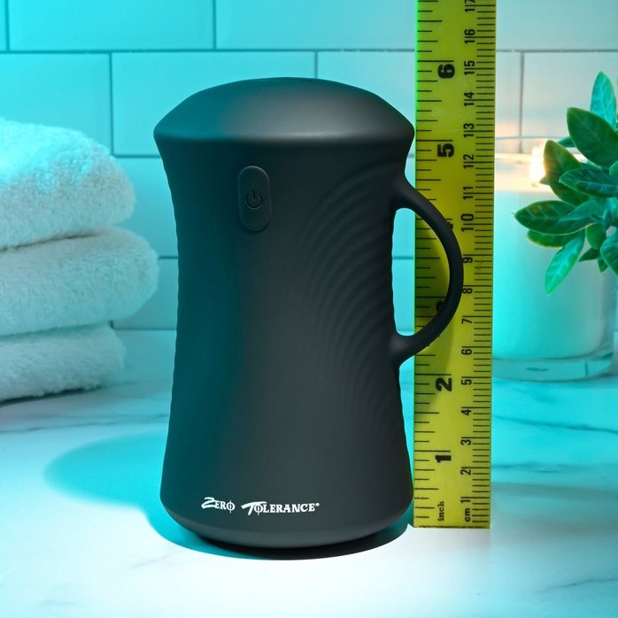 Черный вибромастурбатор с гироскопом Gyro Stroke. Фотография 7.