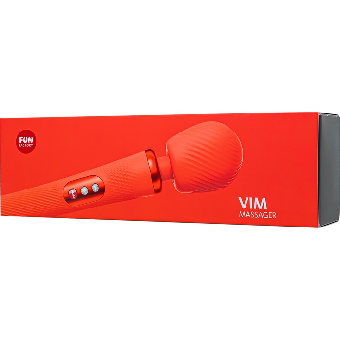 Оранжевый вибромассажер Vim Vibrating Wand - 31,3 см. Фотография 11.