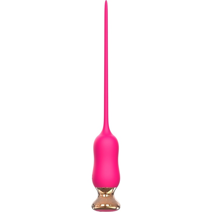 Розовый тонкий стимулятор Nipple Vibrator - 23 см