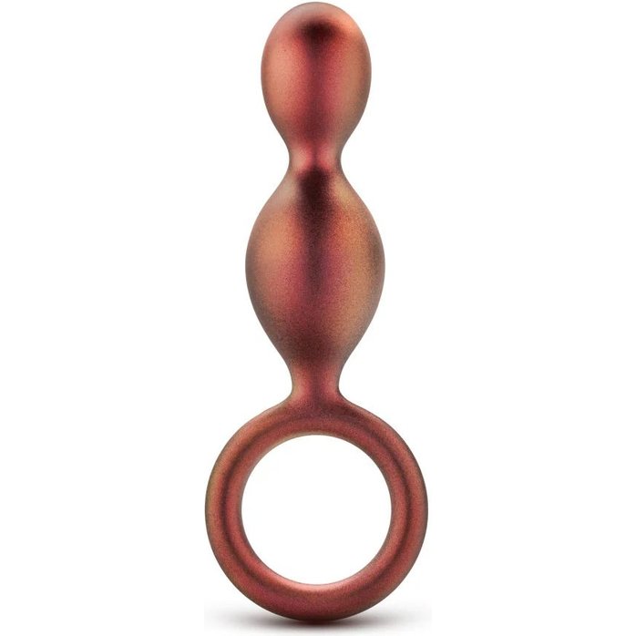 Коричневый анальный стимулятор Duo Loop Copper Anal Plug - 13,3 см. Фотография 2.