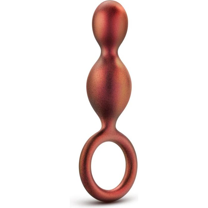 Коричневый анальный стимулятор Duo Loop Copper Anal Plug - 13,3 см