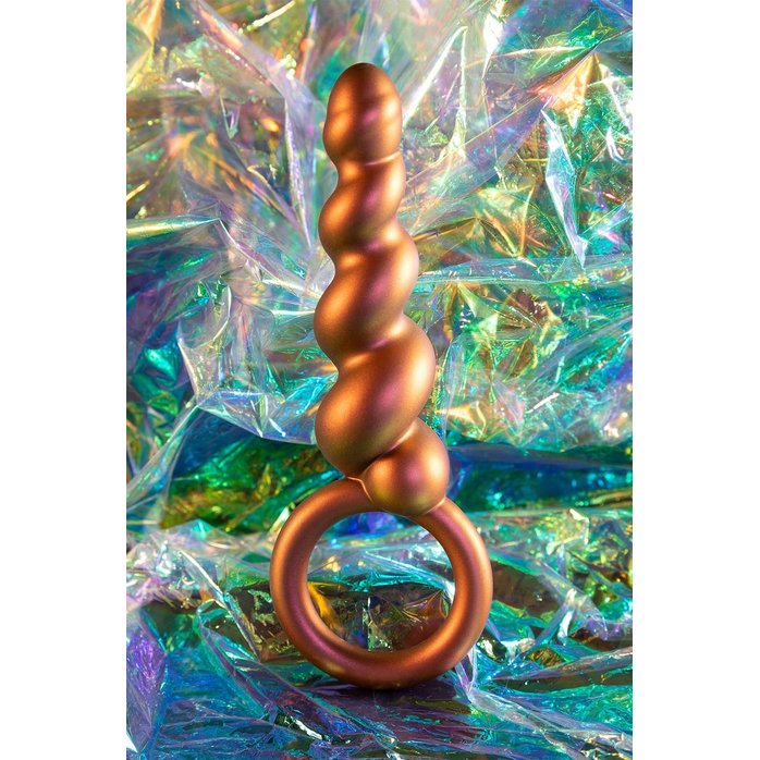 Коричневый анальный стимулятор Spiral Loop Copper Anal Plug - 13,3 см - Anal Adventures. Фотография 4.