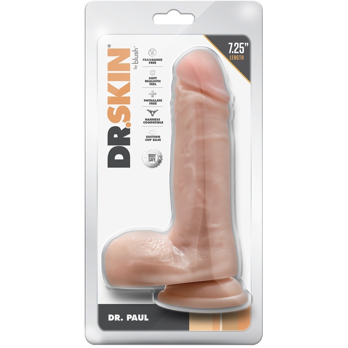 Телесный фаллоимитатор Dr. Paul - 18,4 см - Dr. Skin. Фотография 4.