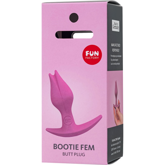 Розовый анальный стимулятор Bootie Fem - 8,5 см. Фотография 9.