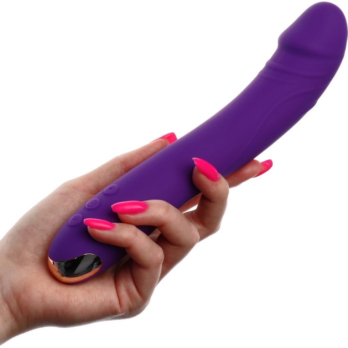 Фиолетовый вибратор для стимуляции точки G - 22 см - Оки-Чпоки