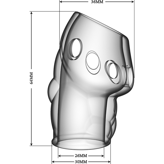 Прозрачная насадка на пенис Oscar - Pretty Love. Фотография 3.