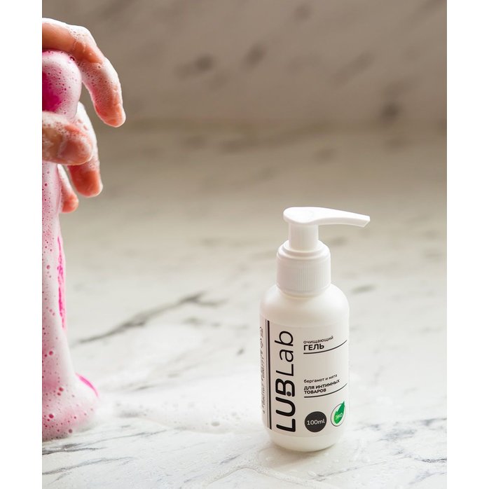 Очищающий эко-гель для секс-игрушек с ароматом бергамота и мяты - 100 мл. Фотография 5.