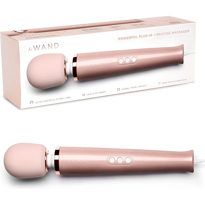 Проводной жезловый вибромассажер Le Wand Powerful Plug-In Vibrating Massger - 34 см. Фотография 5.