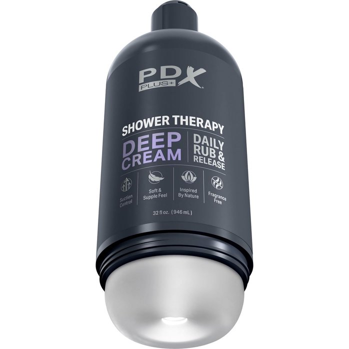 Мастурбатор в бутылке Shower Therapy Deep Cream - PDX Plus