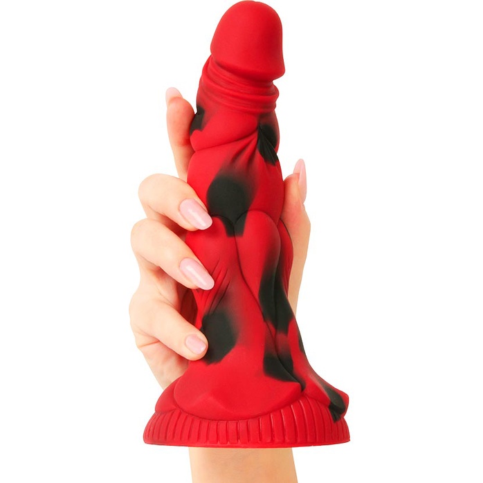 Красный фантазийный фаллоимитатор - 20 см - MAGIC HERO. Фотография 2.
