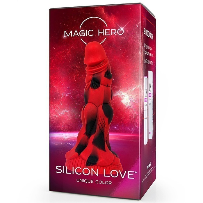 Красный фантазийный фаллоимитатор - 20 см - MAGIC HERO. Фотография 5.