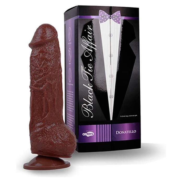 Коричневый фаллоимитатор Skinsation Black Tie Affaire Donatello - 17 см - Skinsation. Фотография 3.