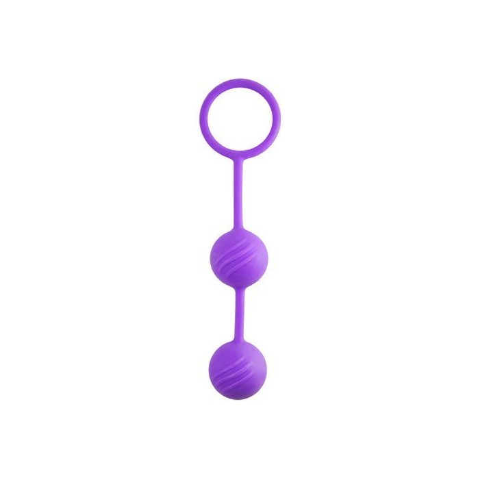 Фиолетовые вагинальные шарики с кольцом