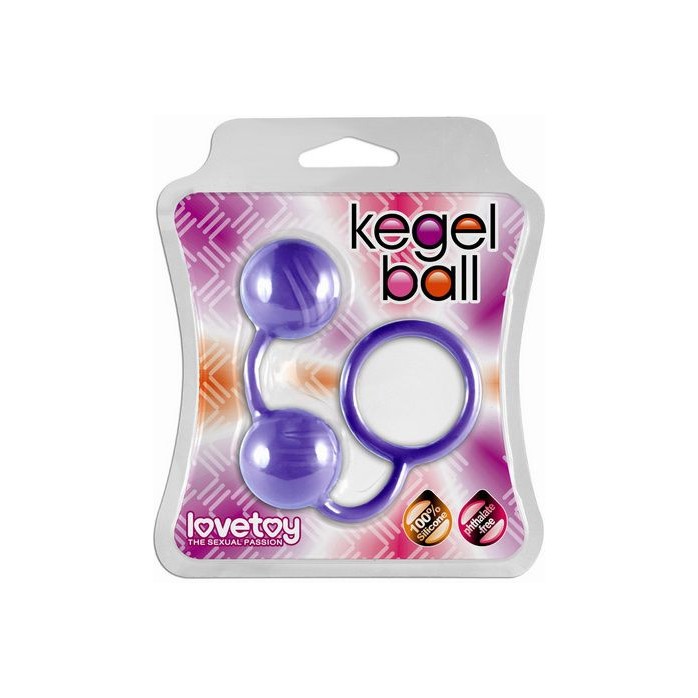 Фиолетовые вагинальные шарики Kegel Ball. Фотография 2.