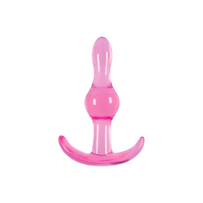 Розовая анальная пробка Jelly Rancher T-Plug Wave - 9,7 см - Jelly Rancher
