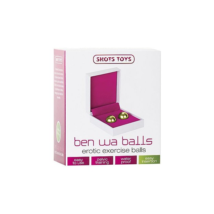 Легкие металлические вагинальные шарики Ben Wa - Shots Toys. Фотография 2.