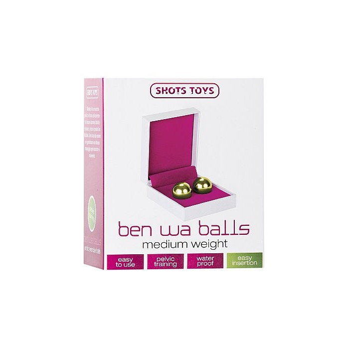 Средние металлические вагинальные шарики Ben Wa - Shots Toys. Фотография 2.