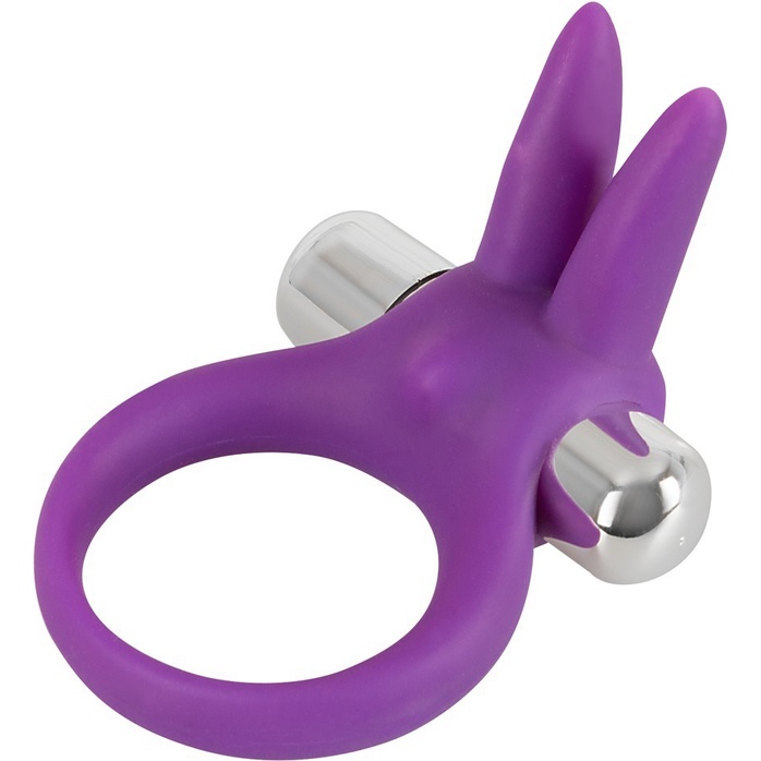 Фиолетовое эрекционное кольцо с вибрацией Smile Rabbit - Sweet Smile