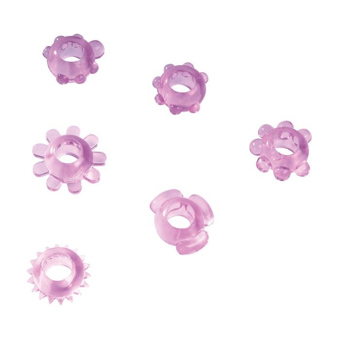 Розовое эрекционное кольцо Joy Rings Power - Manpower