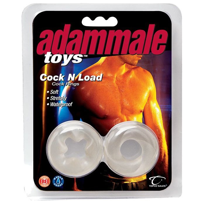 Комплект из 2 эрекционных колец Adam Male Toys Cock N Load Cock Rings - Adam Male Toys. Фотография 3.