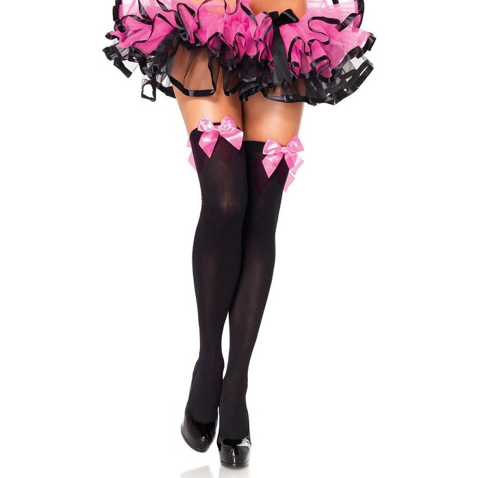Нейлоновые чулочки с бантиками. Фотография 3.