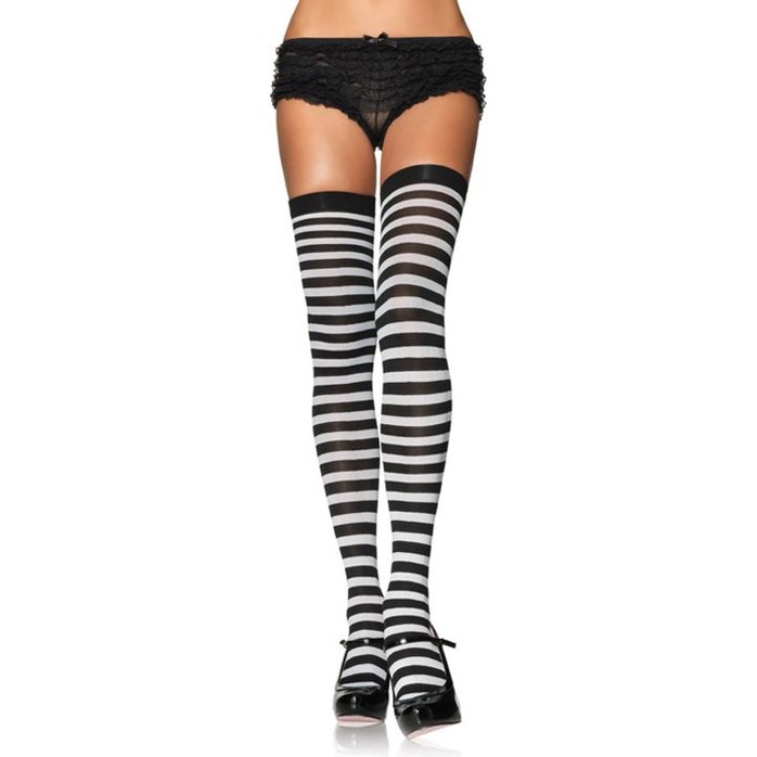 Полосатые чулочки на плотной резинке