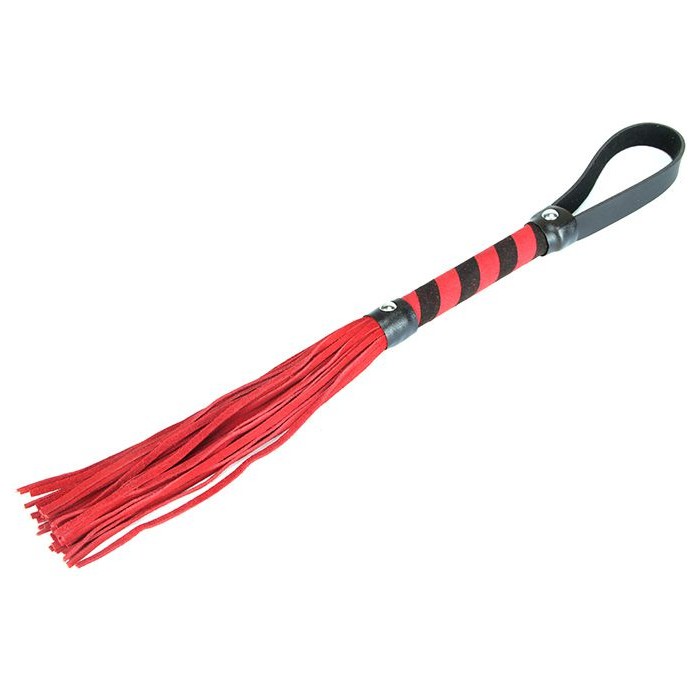 Мягкая плеть c красными шнурами DEVIL LASH - 39 см