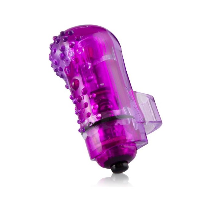 Фиолетовый вибростимулятор на пальчик Nubby