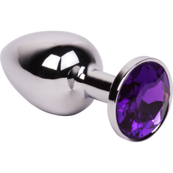 Мини-плаг из стали с фиолетовым кристаллом Violet Dream - 6,5 см. Фотография 3.