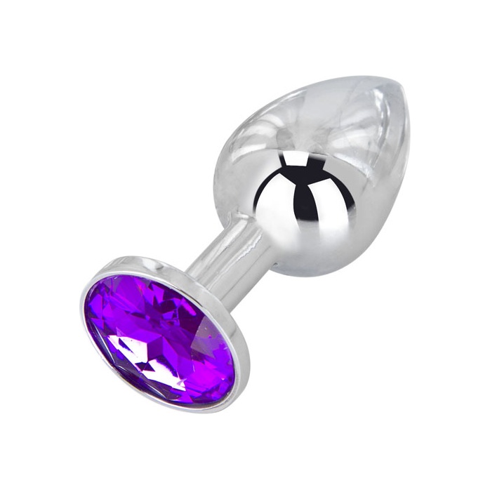 Мини-плаг из стали с фиолетовым кристаллом Violet Dream - 6,5 см
