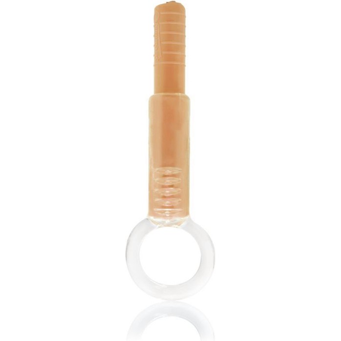 Оранжевый ультратонкий вибратор в виде стика с эластичным силиконовым кольцом - 2015 Fall Collection
