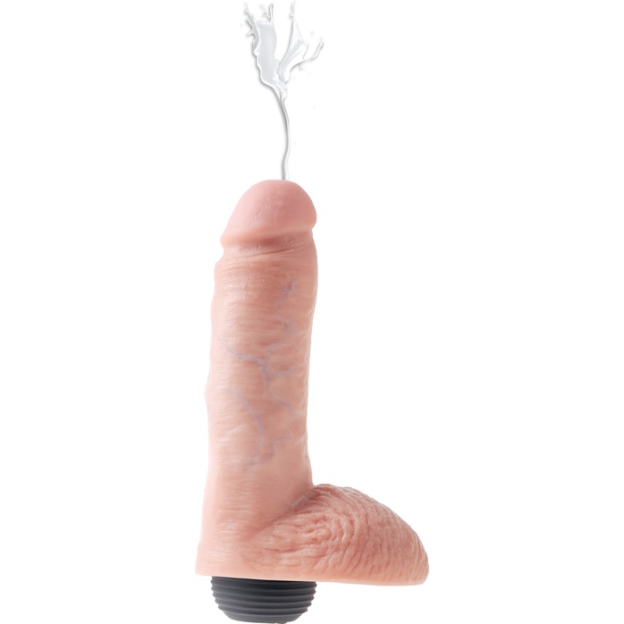Реалистичный фаллоимитатор с эффектом семяизвержения Squirting Cock with Balls - 20,3 см - King Cock