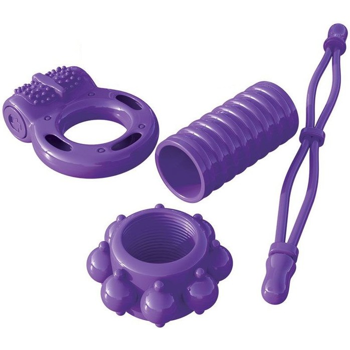 Набор из фиолетовых эрекционных колец Party Pack - Fantasy C-Ringz