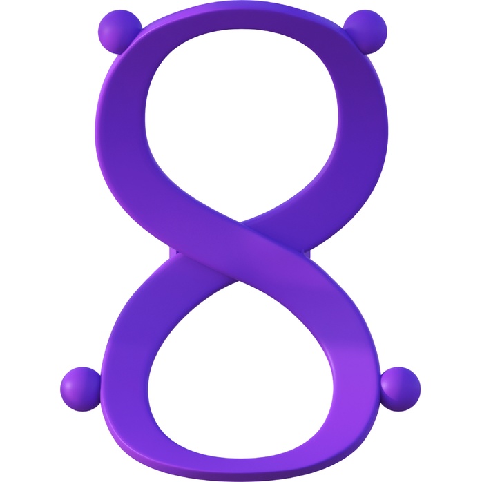 Фиолетовое эрекционное кольцо на пенис и мошонку Infinity Ring - Fantasy C-Ringz. Фотография 3.