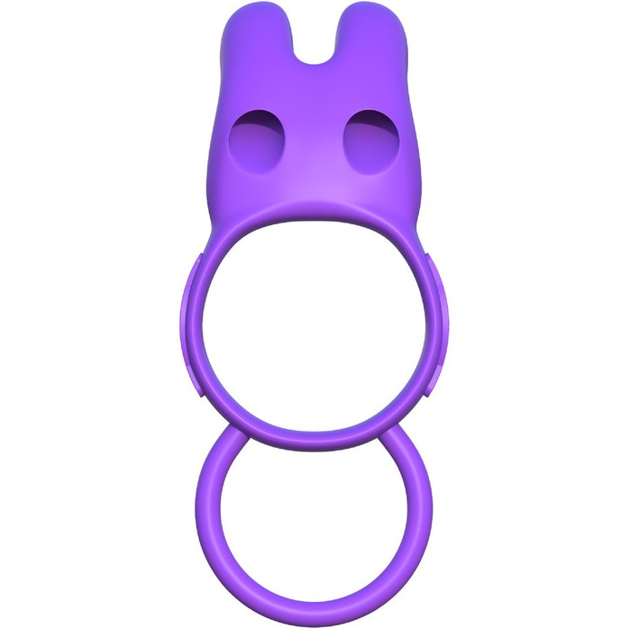 Эрекционное кольцо с вибрацией и подхватом для мошонки Twin Teazer Rabbit Ring - Fantasy C-Ringz. Фотография 4.