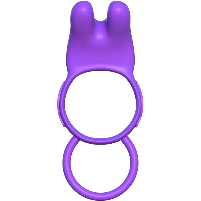 Эрекционное кольцо с вибрацией и подхватом для мошонки Twin Teazer Rabbit Ring - Fantasy C-Ringz. Фотография 5.