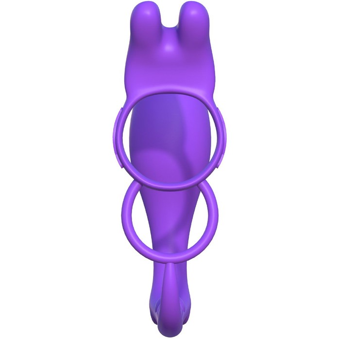 Фиолетовое эрекционное кольцо с анальным стимулятором Ass-Gasm Vibrating Rabbit - Fantasy C-Ringz. Фотография 3.