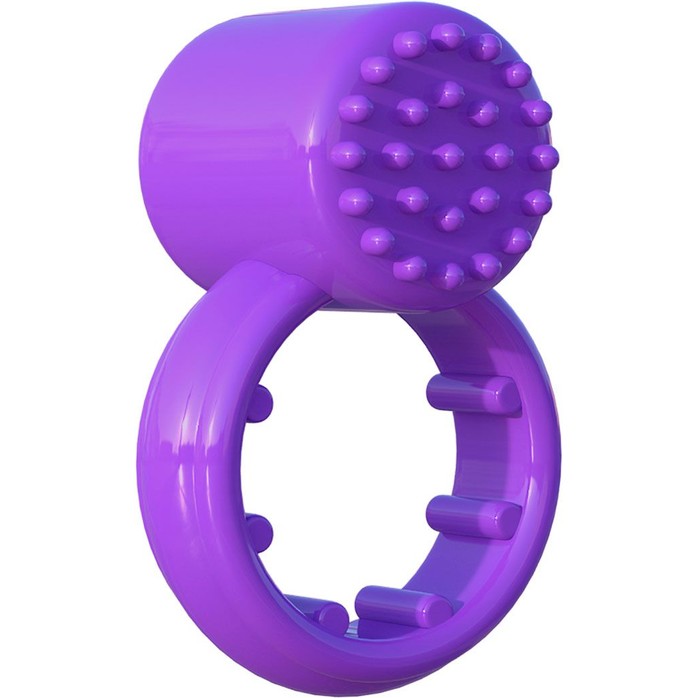 Фиолетовое эрекционное кольцо с вибрацией Sensual Touch Love Ring - Fantasy C-Ringz