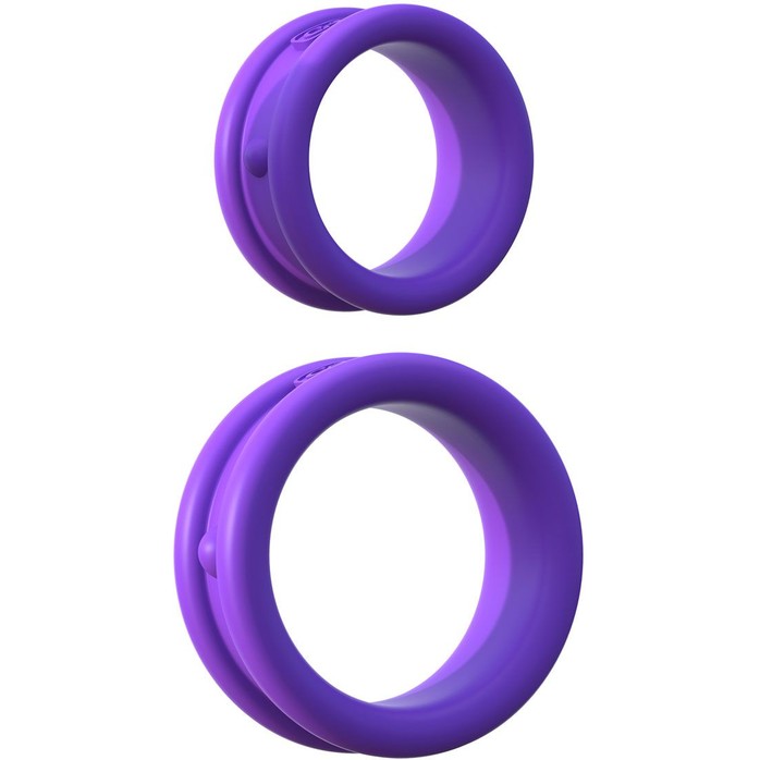Набор из двух фиолетовых эрекцонных колец Max Width Silicone Rings - Fantasy C-Ringz