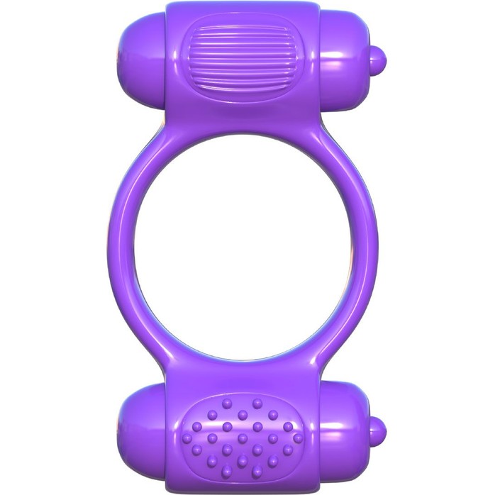 Фиолетовое эрекционное кольцо с 2 виброэлементами Magic Touch Couples Ring - Fantasy C-Ringz. Фотография 2.