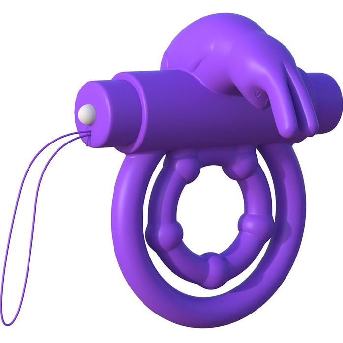 Эрекционное кольцо на пенис и мошонку с вибрацией Remote Control Rabbit Ring - Fantasy C-Ringz